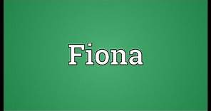 Fiona Meaning