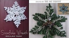 Snowflake Wreath / Christmas DIY & Decor Challenge Hosted By The DIY Mommy /Dollar Tree DIY
