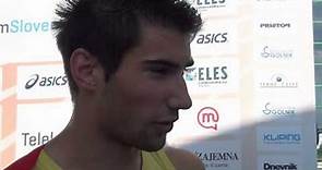 Marko Milovanovic (SRB) after winning the 100mh