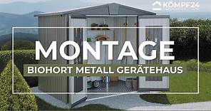 Biohort Metall Gerätehaus Europa Aufbau & Montage