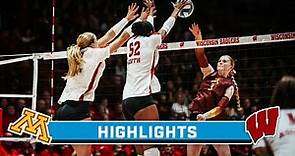 Minnesota at Wisconsin | Highlights | Big Ten Volleyball | Oct. 29, 2023