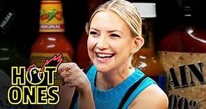 Kate Hudson Stays Positive While Eating Spicy Wings | Hot Ones