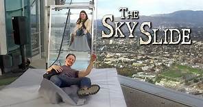 Experiencing the Glass Sky Slide at Sky Space Los Angeles!