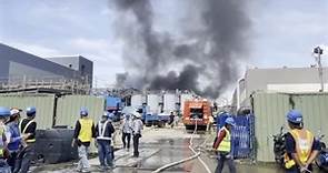 南科再生水廠工地火警 緊急疏散逾200名工人