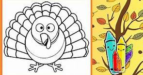 Thanksgiving Turkey Coloring Pages For Kids!