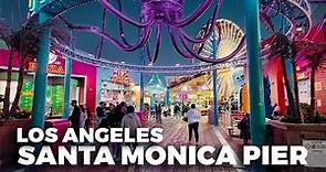 Santa Monica Pier Walking Tour in Los Angeles 4K