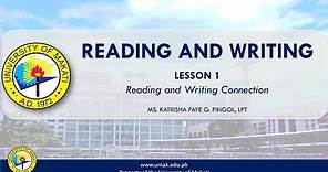 Lesson 1: The Reading and Writing Connection | Reading and Writing