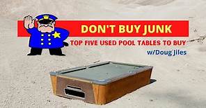 Top 5 Used Pool Tables for 2021 that will Last a LIFETIME!!!