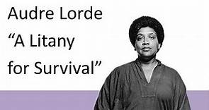 A Litany for Survival by Audre Lorde (poem analysis)