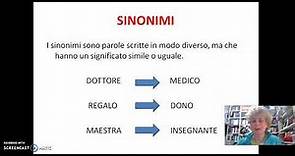 Italiano: sinonimi e contrari.