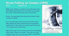Movie Review: Snow Falling on Cedars (1999) [HD]