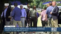 President Biden visits Kentucky following deadly flooding disaster