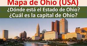 Mapa de Ohio Estados Unidos. Capital de Ohio. Donde esta Ohio. Ohio State Map