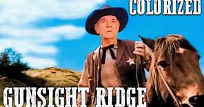 Gunsight Ridge | COLORIZED | Action | Western Movie | Old West