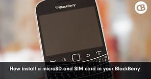 How to Install the MicroSD and SIM Card into a BlackBerry Smartphone