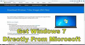 How To Download Original Windows 7 ISO From Microsoft - Legitimate Complete Tutorial