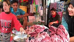 Daily Fresh Food Market In Middle City Siem Reap - Cambodia Daily Life.