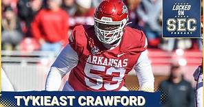 Ty'Kieast Crawford Talks Arkansas 2023 Spring Football