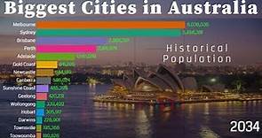 Biggest Cities in Australia 1950 - 2035 | Largest Cities in Australia