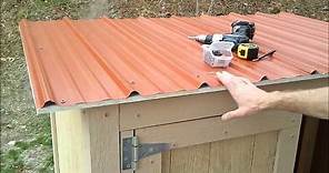 11-Installing Shed Metal Roofing - How to Build a Generator Enclosure.wmv