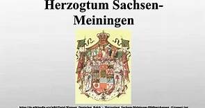 Herzogtum Sachsen-Meiningen