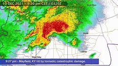 December 10, 2021 - Arkansas - Kentucky tornado outbreak radar animation