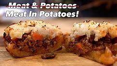 Meaty Double Stuffed Cottage Pie Potatoes - Glen And Friends Cooking