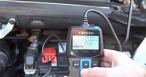 Tester per batterie auto Topdon BT100 recensione e guida all'uso.