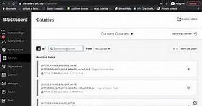 How to access courses in Blackboard