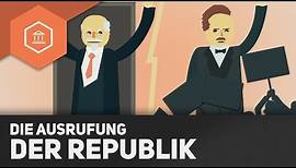 Ausrufung der Weimarer Republik & sozialistische Gruppen - Beginn der Weimarer Republik