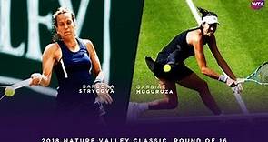 Barbora Strycova vs Garbiñe Muguruza | 2018 Nature Valley Classic Round of 16 | WTA Highlights