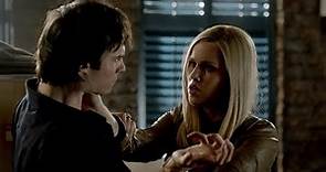 TVD 4x1 - Damon tries to kill Rebekah for causing Elena's car accident | HD