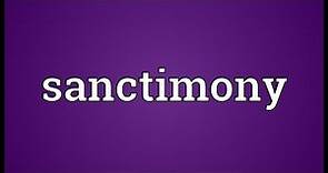 Sanctimony Meaning
