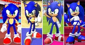Evolution of Sonic in Mario & Sonic at the Olympic Summer Games (2008-2020)