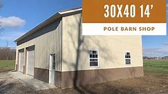 30x40 pole barn | man door eyebrow| New Washington, Ohio