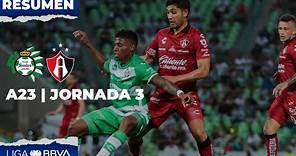 Resumen | Santos vs Atlas | Liga BBVA MX | Apertura 2023 - Jornada 3
