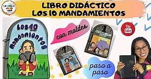 LIBRO DIDÁCTICO "LOS 10 MANDAMIENTOS/ MANUALIDADES CRISTIANAS/Paso a Paso/ Escuela Dominical/ moldes