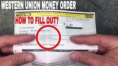 ✅ How To Fill Out Western Union Money Order 🔴