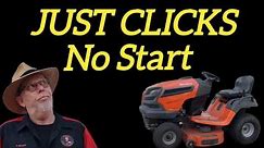 Lawnmower No Start Just Clicks Easy DIY Fix Works On Most Mowers. Battery, Solenoid or Starter?