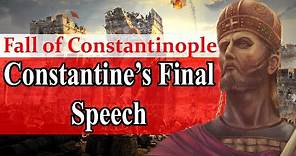 Constantine's Final Speech: Eyewitness Version