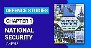 9th | Defence Studies | Chapter 1 | National Security | Answer | New Book | Solution Buddy