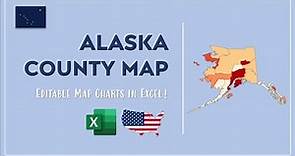 Alaska County Map in Excel - Counties List and Population Map