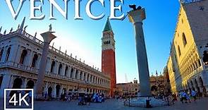 Venice Italy - Piazza San Marco at sunset - St Mark's Square 4K