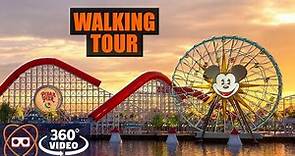 [360] FULL Disney California Adventure Walkthrough 2021 | Real Time Map Tracking Tour