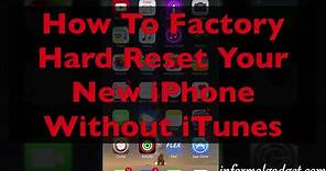 How To Erase iPhone 6 Plus Without Using iTunes, Factory Hard Reset iOS Data: Delete Everything!!
