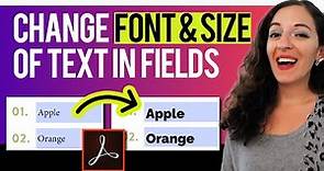 How to Change the Font Size in a Fillable PDF | Step by Step