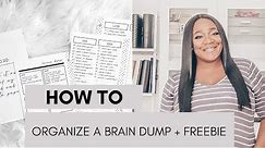 How To Organize an Effective Brain Dump FREE PRINTABLE | At Home With Quita
