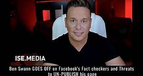 During his live stream, Ben Swann GOES OFF on Facebook's Fact checkers and Threats to UN-PUBLISH his page