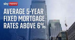 Banking Rates: Five-year fixed mortgage rate nudges over 6%
