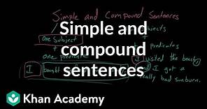 Simple and compound sentences | Syntax | Khan Academy